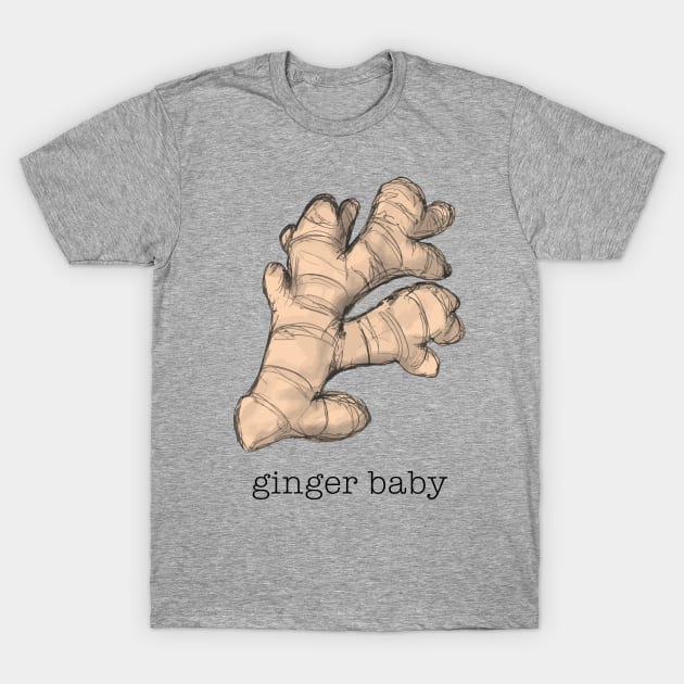 Ginger Baby illustration with Words T-Shirt by KristopherBel